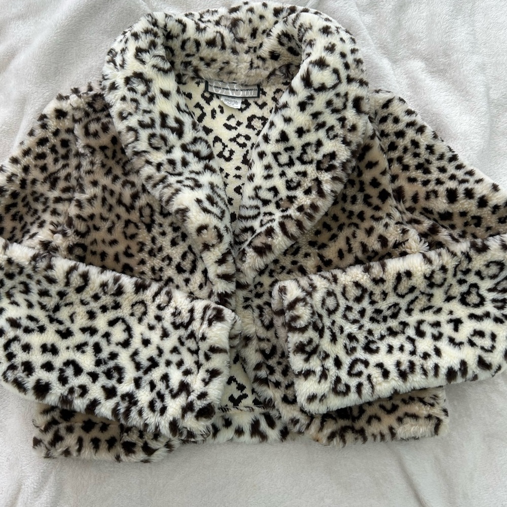 Leopard print Teddy Jacket Plush Faux Fur
